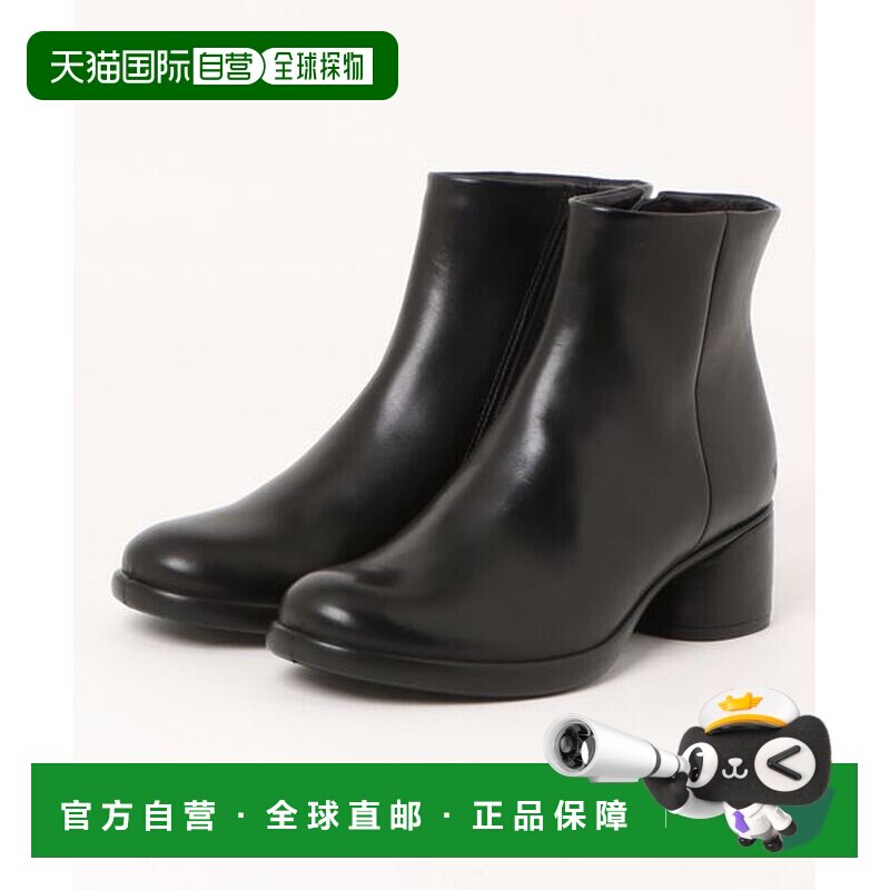 日本直邮Ecco/爱步雕塑奢华35系列 圆头拉链 短靴 5.5cm 女款 2