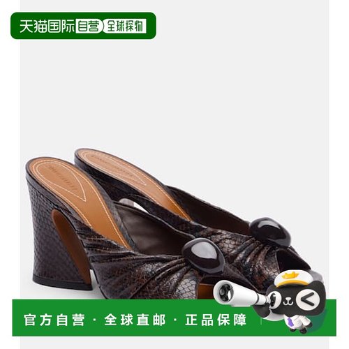 1h可退 香港直邮ZIMMERMANN 女士 Gleam 85 蛇皮质感凉拖拖鞋单鞋
