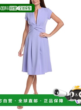 自营奥斯卡 德拉伦塔（Oscar de la Renta）扭曲前襟迷笛裙-紫色