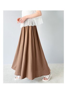 日本直邮Classical Elf 宽松棉麻半身裙 长裙裙子[C04519EW04452]