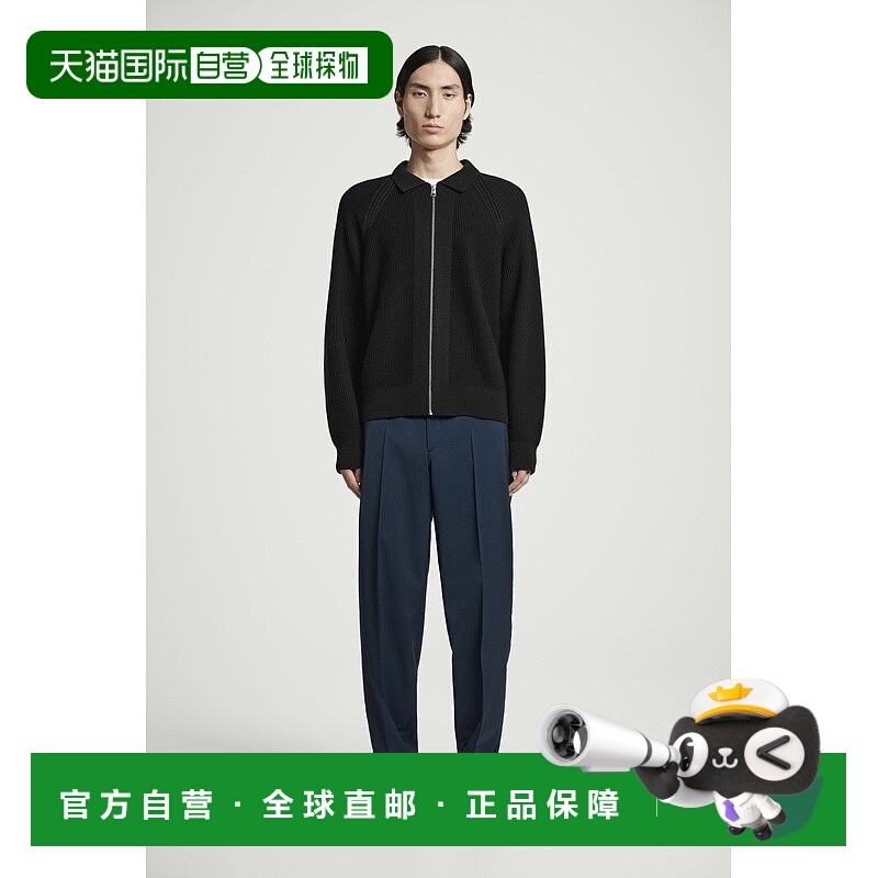 自营欧洲直邮COS 男士海军蓝羊毛休闲裤新款