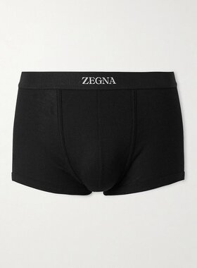 潮奢 Zegna 杰尼亚 男士 罗纹棉质莫代尔混纺平角内裤 N3LC61720