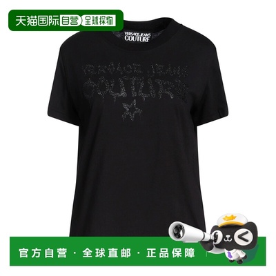 1h可退 香港直邮潮奢 versace 范思哲 女士 T恤 black黑色 舒适时