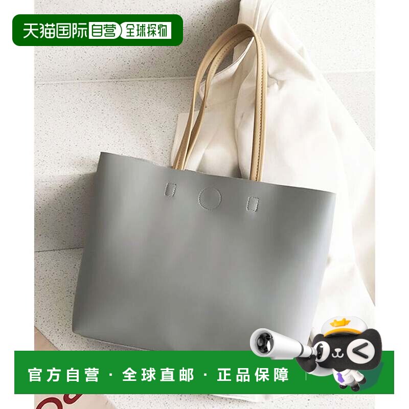 日本直邮手提包 灰色 简约双色 轻量 A4收纳单肩包托特包手提袋