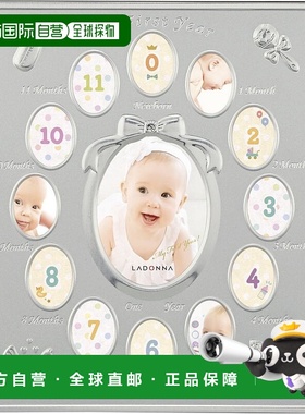 【日本直邮】LADONNA 宝宝纪念相框 银色 12个月 MB84-130-SV
