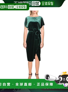 1h可退 【美国直邮】Kensie Dresses|女士天鹅绒船领中长连衣裙