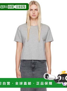 1h可退 香港直邮潮奢 A.P.C. 女士 灰色 Boxy Printed Micro Logo