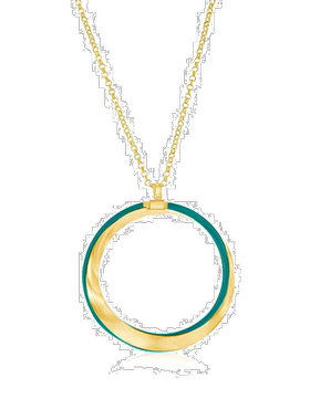 自营 simona纯银 Petrolio 珐琅扭纹项链 - 镀金 - 绿色 美国奥莱