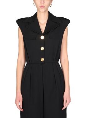 BALMAIN 女士连体衣 XF1PW060WB050PA SS2022 黑色 JUMPSUIT WITH