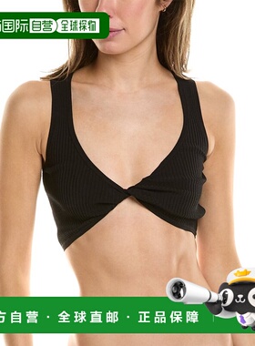 自营 Devon Windsor Kiara 比基尼上衣 - 黑色 美国奥莱直发性感