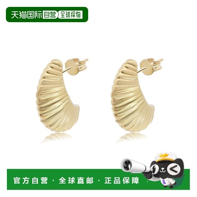 自营 the loverySeashell C-Hoop Earrings - 14k yellow gold 美