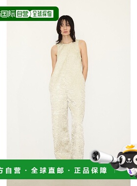 日本直邮SLY 褶皱缎面连身裙 米色 [SL3994EW22922]性感连体裤