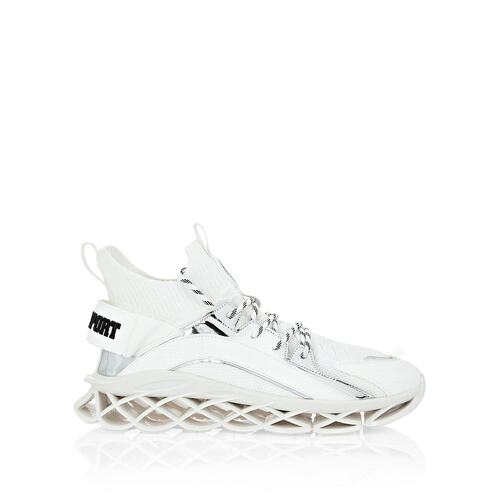 plein sport【美国奥莱】直发 Hi-Top Runner Tiger - 白色