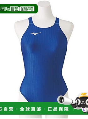 【日本直邮】Mizuno美津浓 女士泳装连体FINA认证L 蓝色 N2MA0223