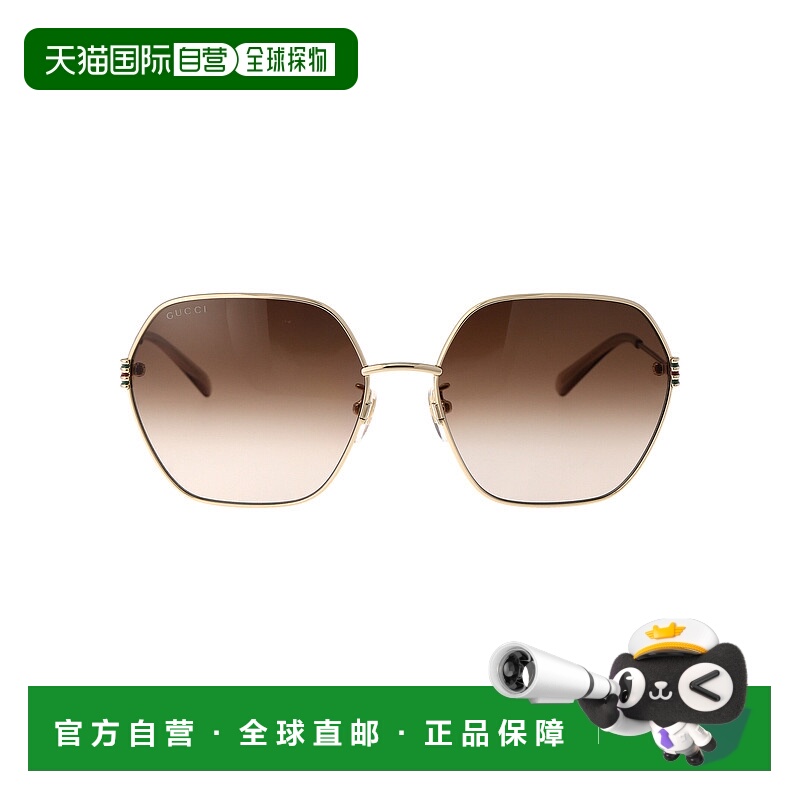 1h可退 香港直邮GUCCI 女士眼镜 GG1285SA002 CO 棕色 Sunglasses