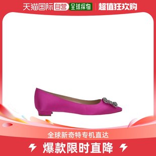 MANOLO BLAHNIK 莫罗 香港直邮潮奢 伯拉尼克 女士徽标芭蕾舞鞋