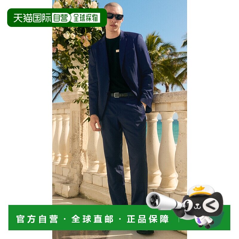 1h可退 香港直邮BOSS 波士 男士 修身套装 blue蓝色 舒适时尚西装