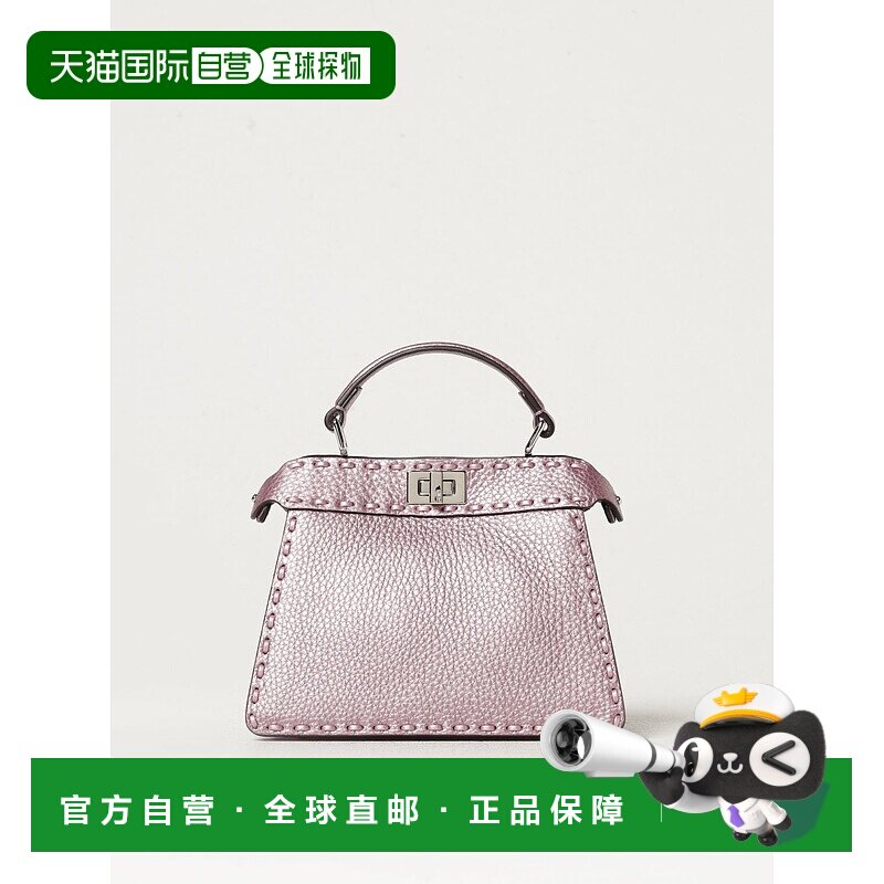 香港直邮FENDI 女士单肩包 8BN335AT0GF0G45 SS2025 粉红色 Borsa