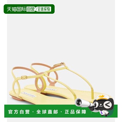 香港直邮潮奢 AQUAZZURA 女士 Almost Bare 皮质人字拖