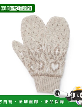1h可退 香港直邮KHAITE 女士 Christel 羊绒连指手套 beige米色