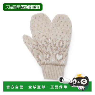 1h可退 香港直邮KHAITE 女士 Christel 羊绒连指手套 beige米色