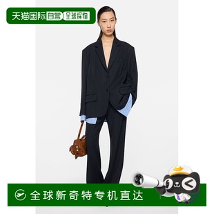 氨綸西裝 歐洲直郵Acne Studios FW25女士海軍藍(lán)粘膠纖維 外套