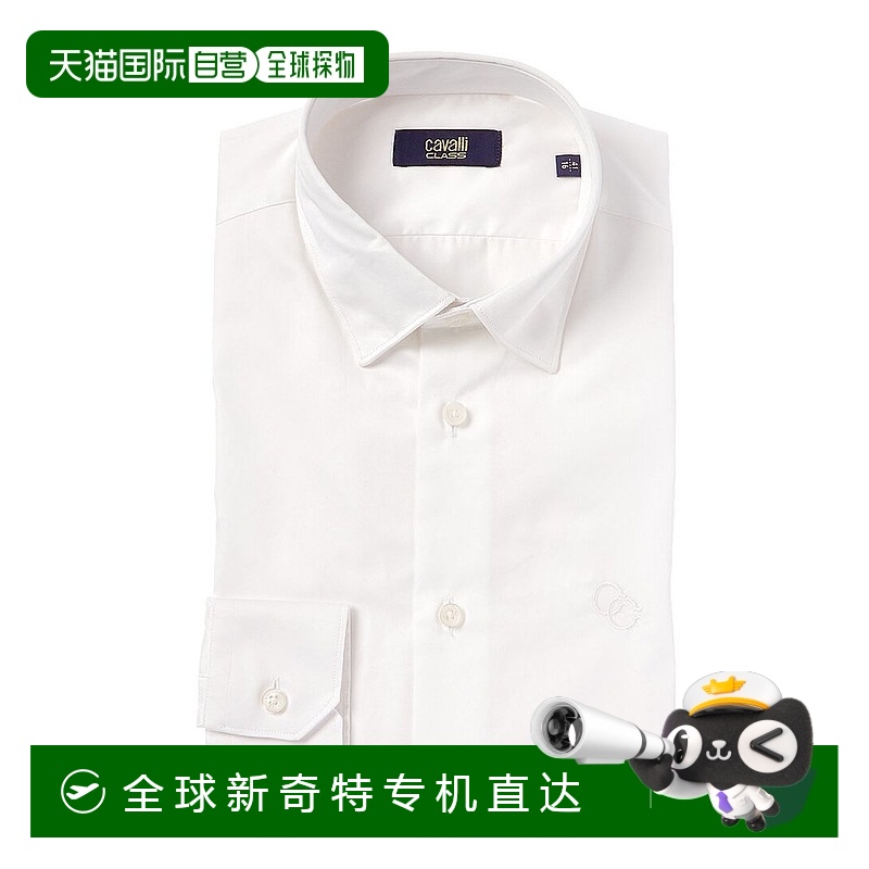 自营 Cavalli Class修身衬衫-白色 【美国奥莱】直发新款