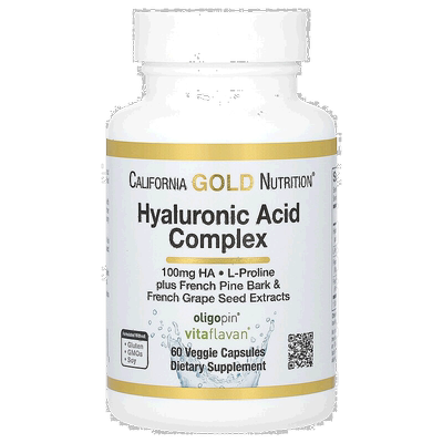香港直发iHerb California Gold Nutrition透明质酸胶囊60粒
