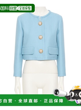 香港直邮VALENTINO 女士西服 BCE4K098TBWD AW2025 蓝色 圆领长袖