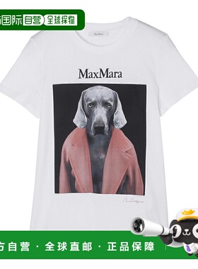 日本直邮Max Mara 女士白色圆领 T恤Cipria2421946071650 012