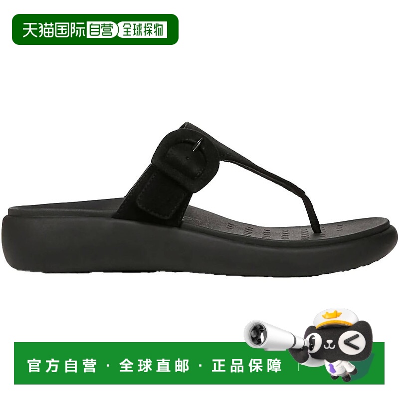 自营vionic女式Activate Rx凉鞋，黑色绒面革-黑色绒面革 美国奥