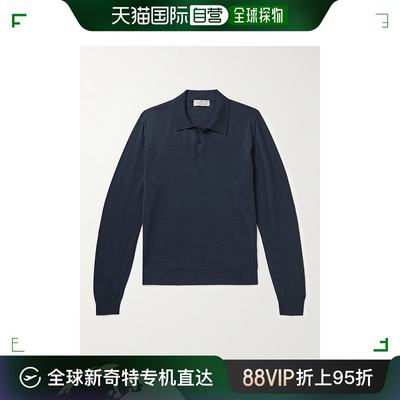 香港直邮潮奢 Canali 康钠丽 男士 修身美利奴羊毛Polo衫 MK00077