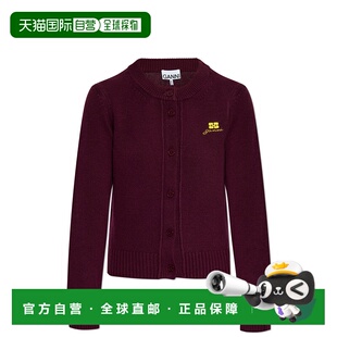 女士针织衫 Cardigan K25932700436 酒红色 wit 香港直邮GANNI