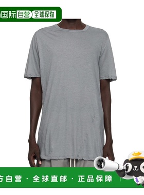 香港直邮RICK OWENS 男士T恤 RU02E1264UC06 AW2025 灰色 短袖 T