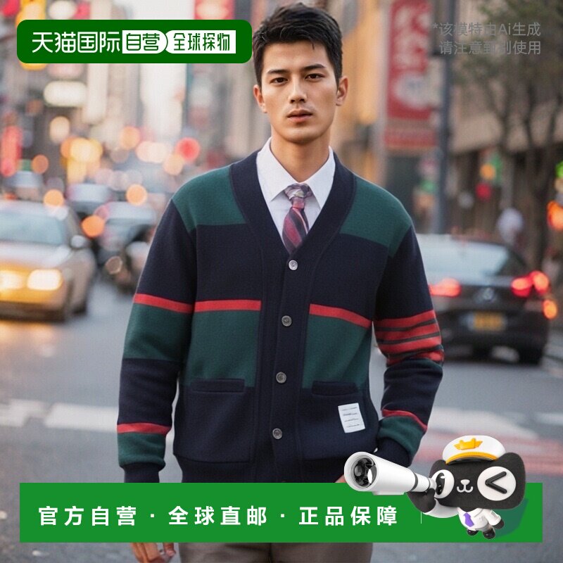 香港直邮THOM BROWNE 男士针织毛衣 MJT406AJ0105309羊绒