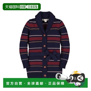 Tie 美 blue Cardigan Waist Collar Shawl Henry Hope 自营