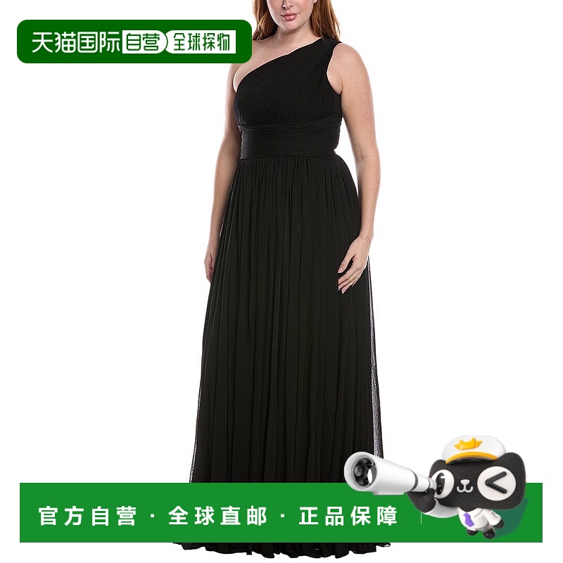 自营 Michael Kors Collection Ruched Chiffon Gown - black 美