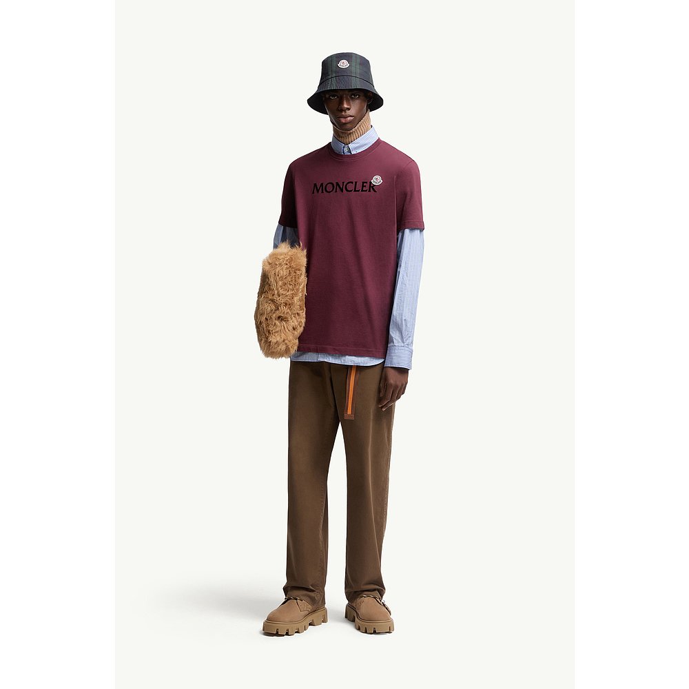 MONCLER (2025) 植绒徽标棉质T恤