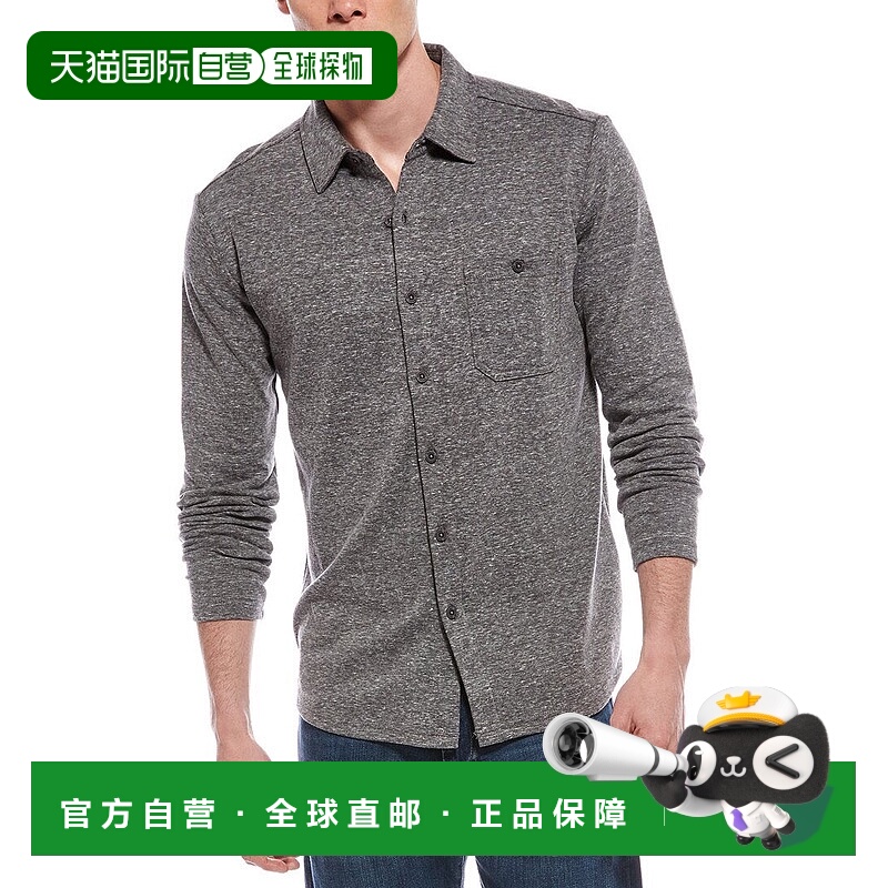自营weatherproof vintage防风复古正面针织衬衫-灰色 美国奥莱直