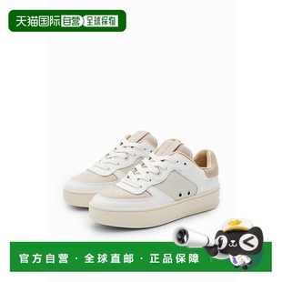 日本直邮Desigual DE819BW22785 皮革厚底运动鞋