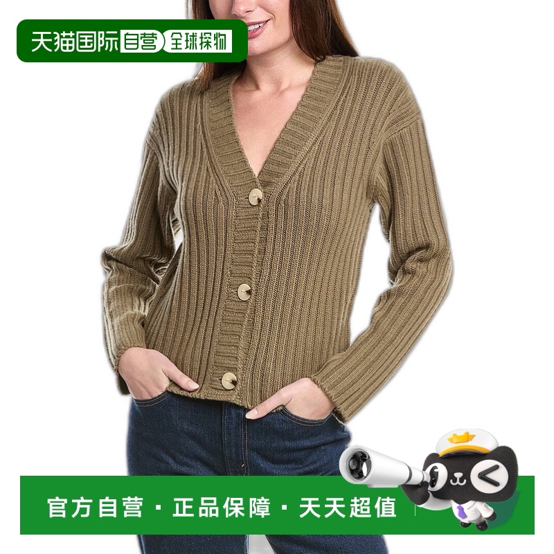 自营 VINCE女士毛衣羊毛羊绒罗纹女装流行穿搭休闲时尚高级感 美