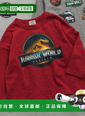 1h可退 日本直邮F.O.KIDS 男童长袖T恤 亲子恐龙图案 R406125球衣