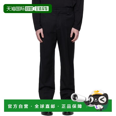 1h可退 香港直邮Simone Rocha 蒙娜 罗莎 男士 黑色 Cuffed Strai