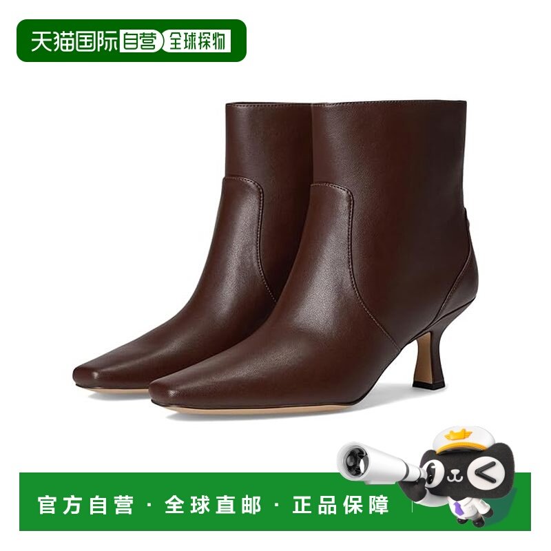 1h可退 香港直邮Coach 蔻驰 女士 C 雕刻小跟短靴 brown棕色 舒适,女鞋,时装靴,淘宝优惠券,粉丝福利购,淘宝优惠卷