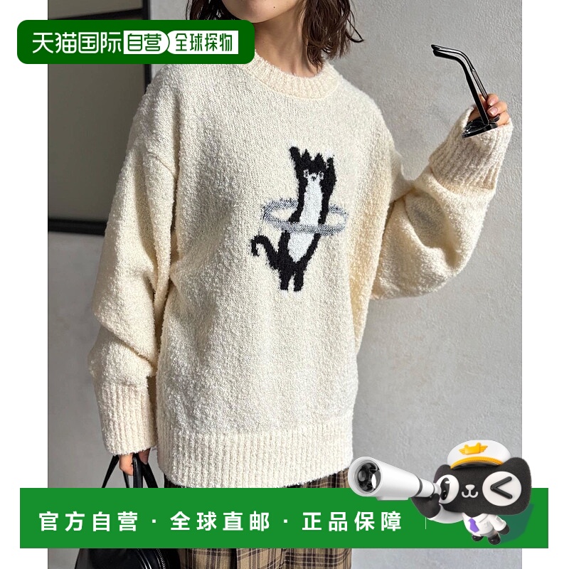 1h可退 日本直邮LOCUST 女装 猫咪图案 针织毛衣 显瘦宽松设计 21