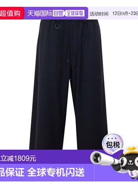 香港直邮Y-3 男士健身裤 KH3213 SS2026 黑色 阔腿运动裤