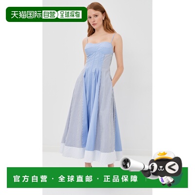 香港直邮Simkhai 女士 Chamberlain 棉质中长连衣裙