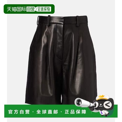 香港直邮JOSEPH 约瑟夫 女士 Suze 皮革短裤 black黑色 舒适时尚