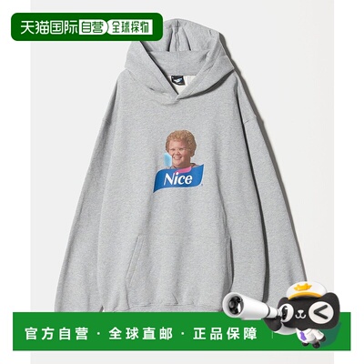 1h可退 日本直邮NICE WEATHER男女同款联名宽松连帽衫 半拉链双口
