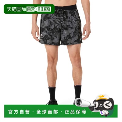香港直邮ASICS Fujitrail 全身印花5英寸 中性户外短裤